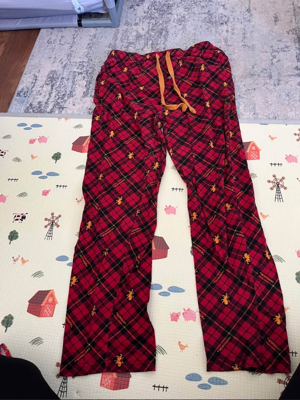 Women's Red Plaid Harry Potter Gryffindor Drawstring Pajama Pants